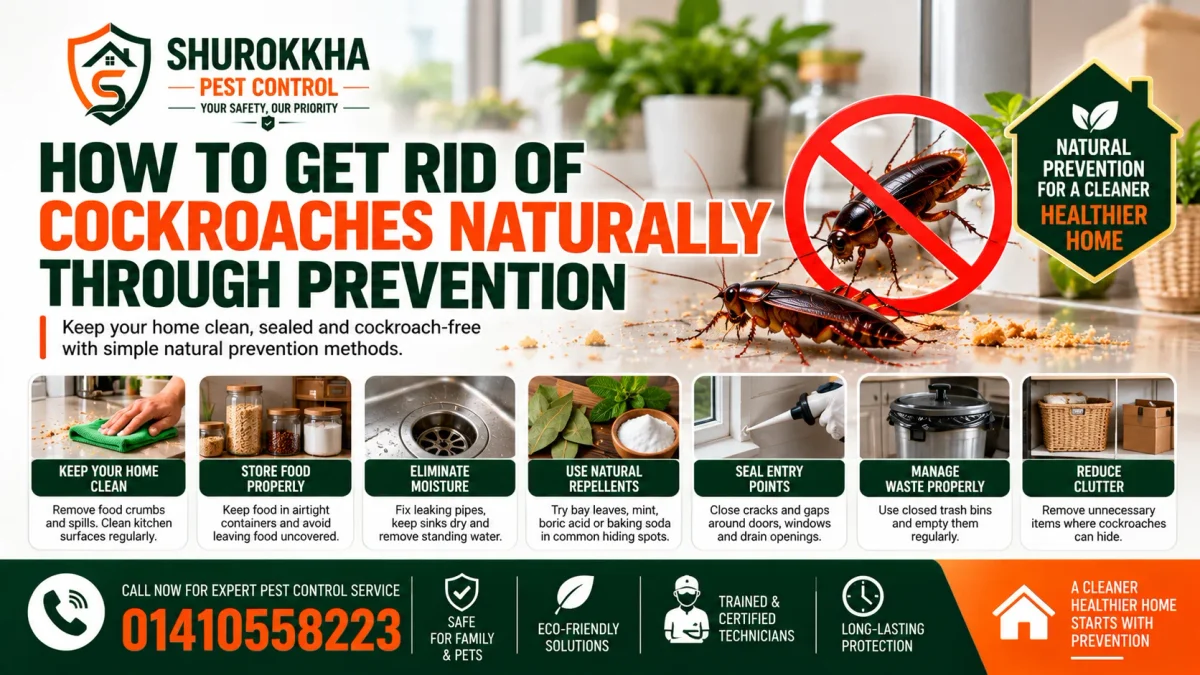 How to Get Rid of Cockroaches Naturally Through Prevention
