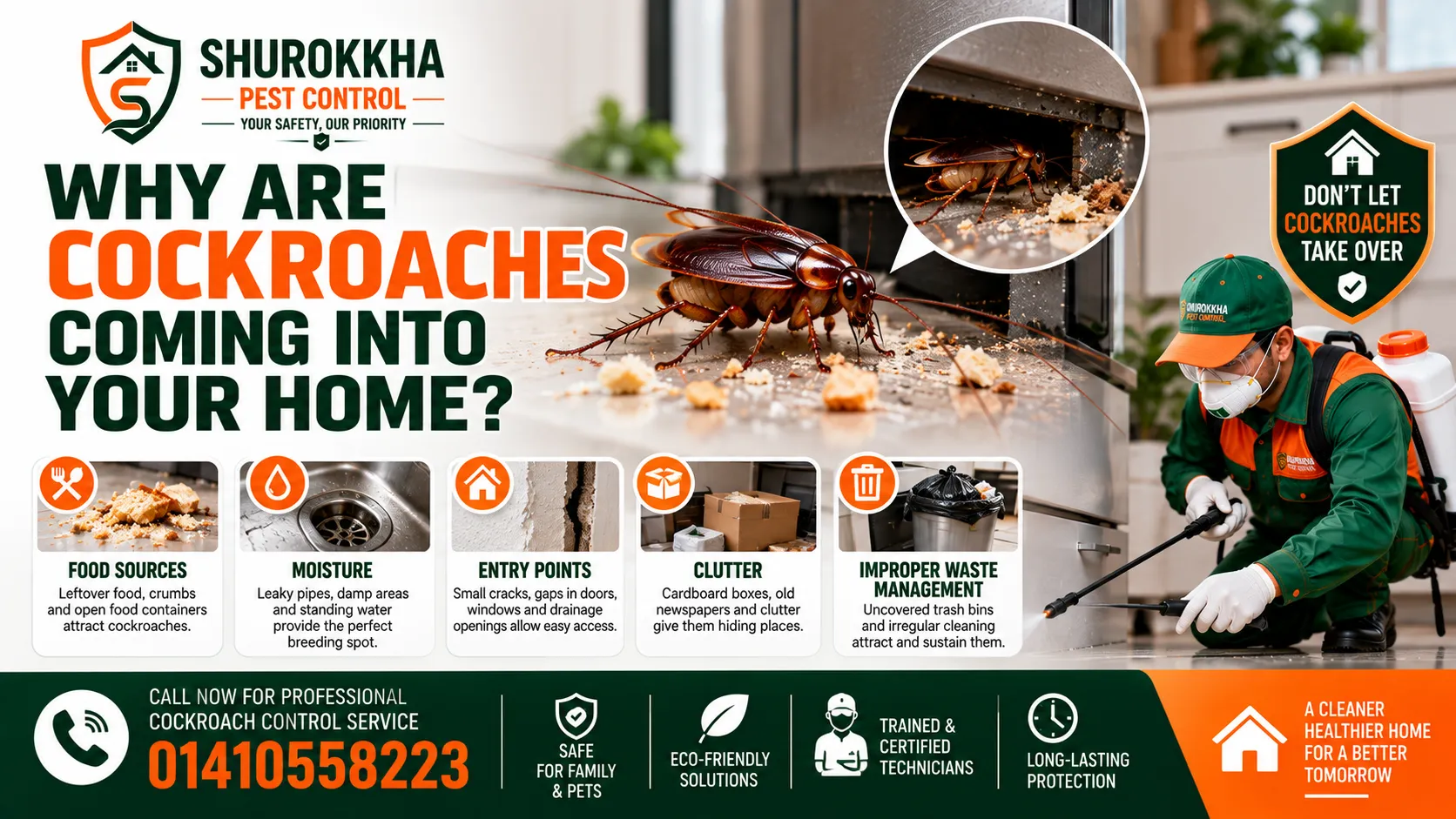 Why Are Cockroaches Coming Into Your Home?
