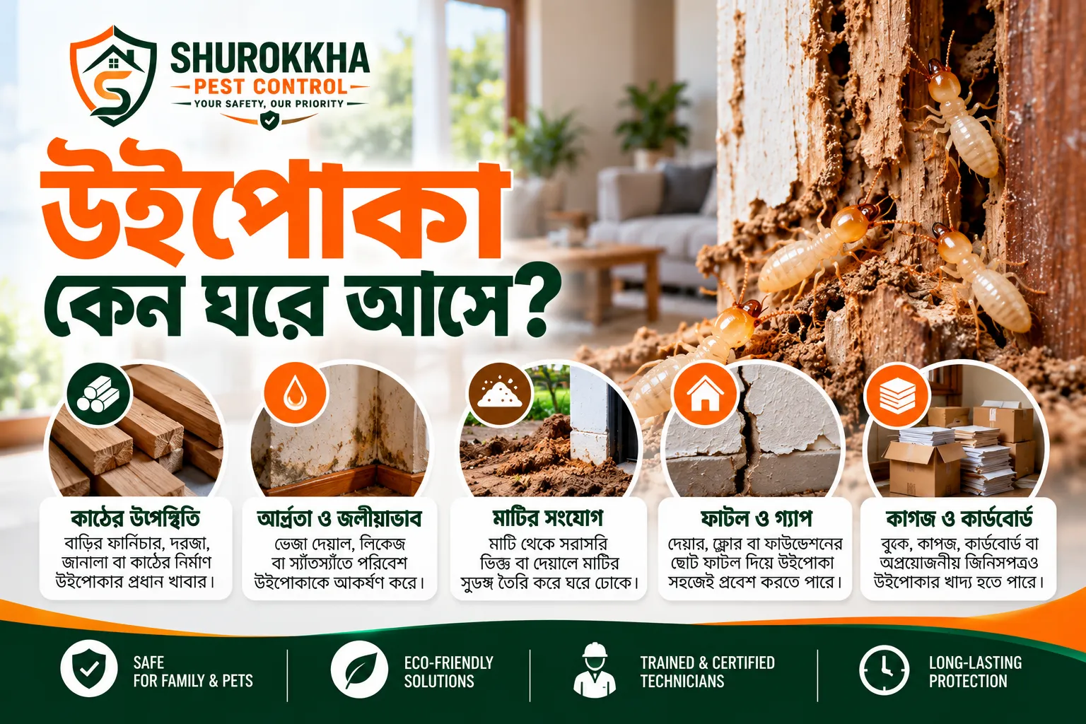 উইপোকা কেন ঘরে আসে?