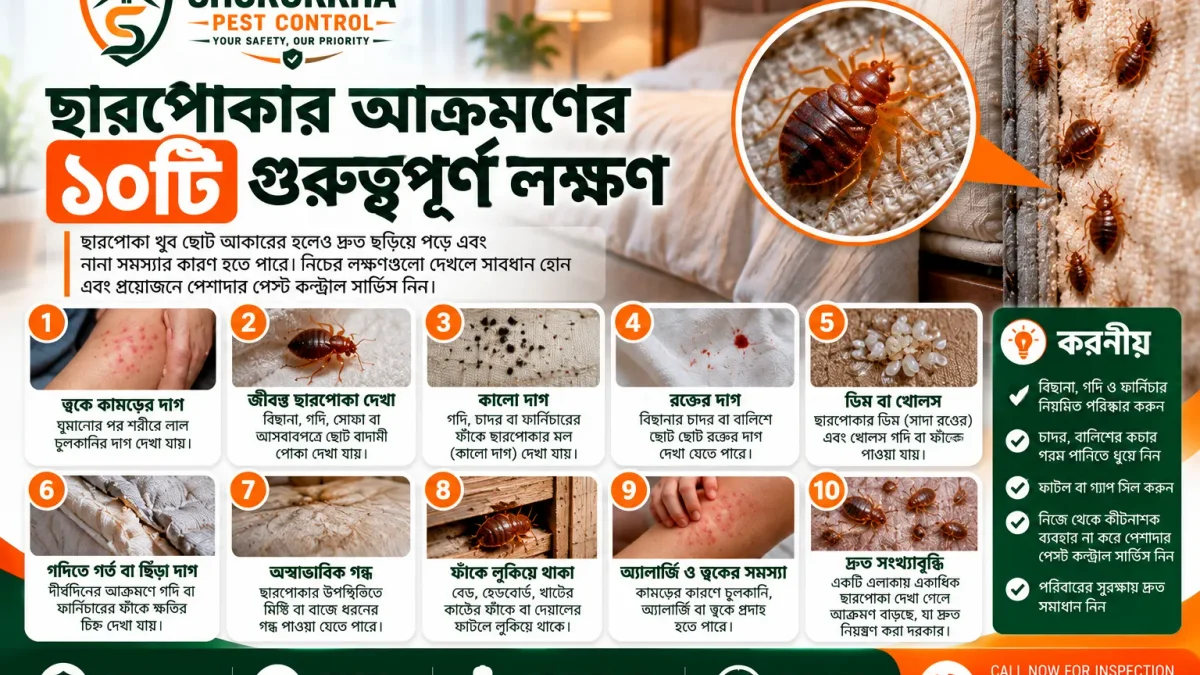 ছারপোকার ১০টি সতর্কসংকেত